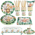 Safari Birthday Party Supplies – 101 Pcs Jungle Tableware Set