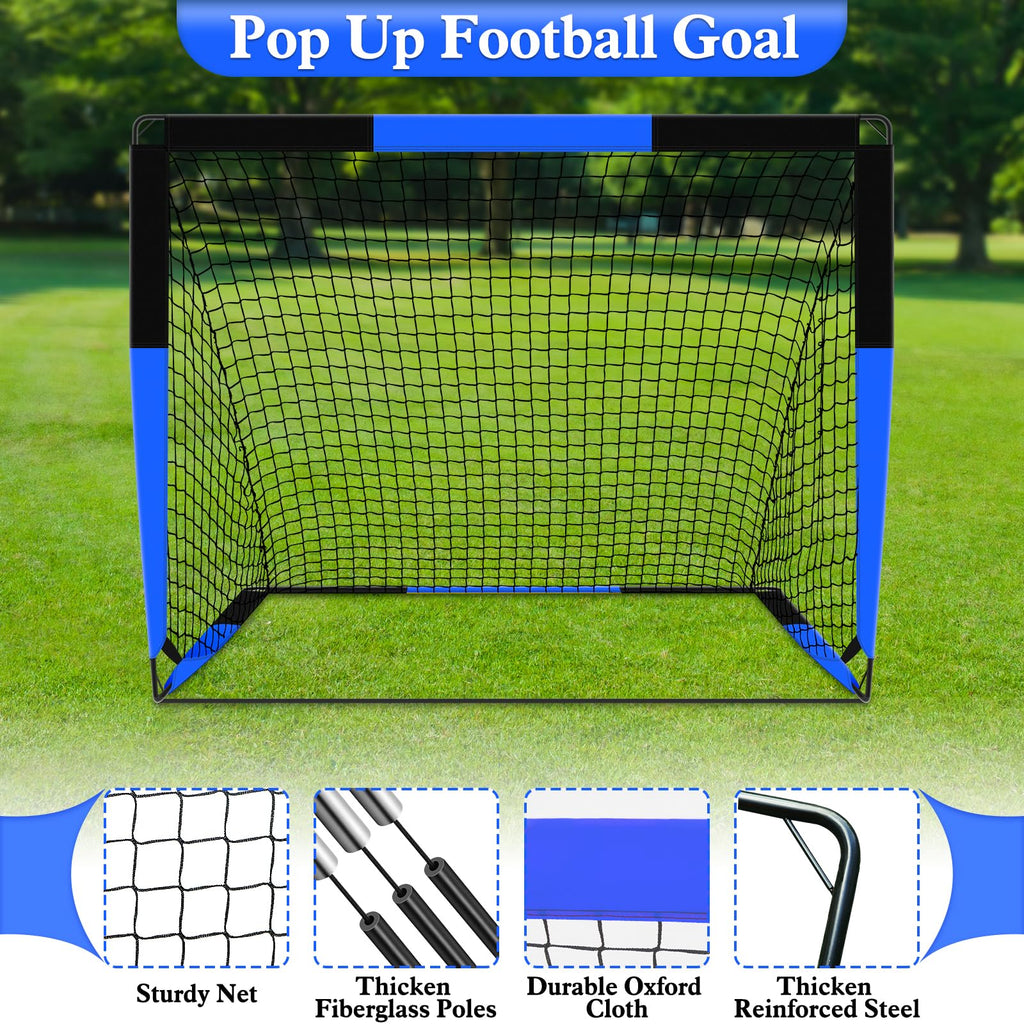 Gofady 2-in-1 Kids Football Goal – Portable Soccer Training Net with Targets
