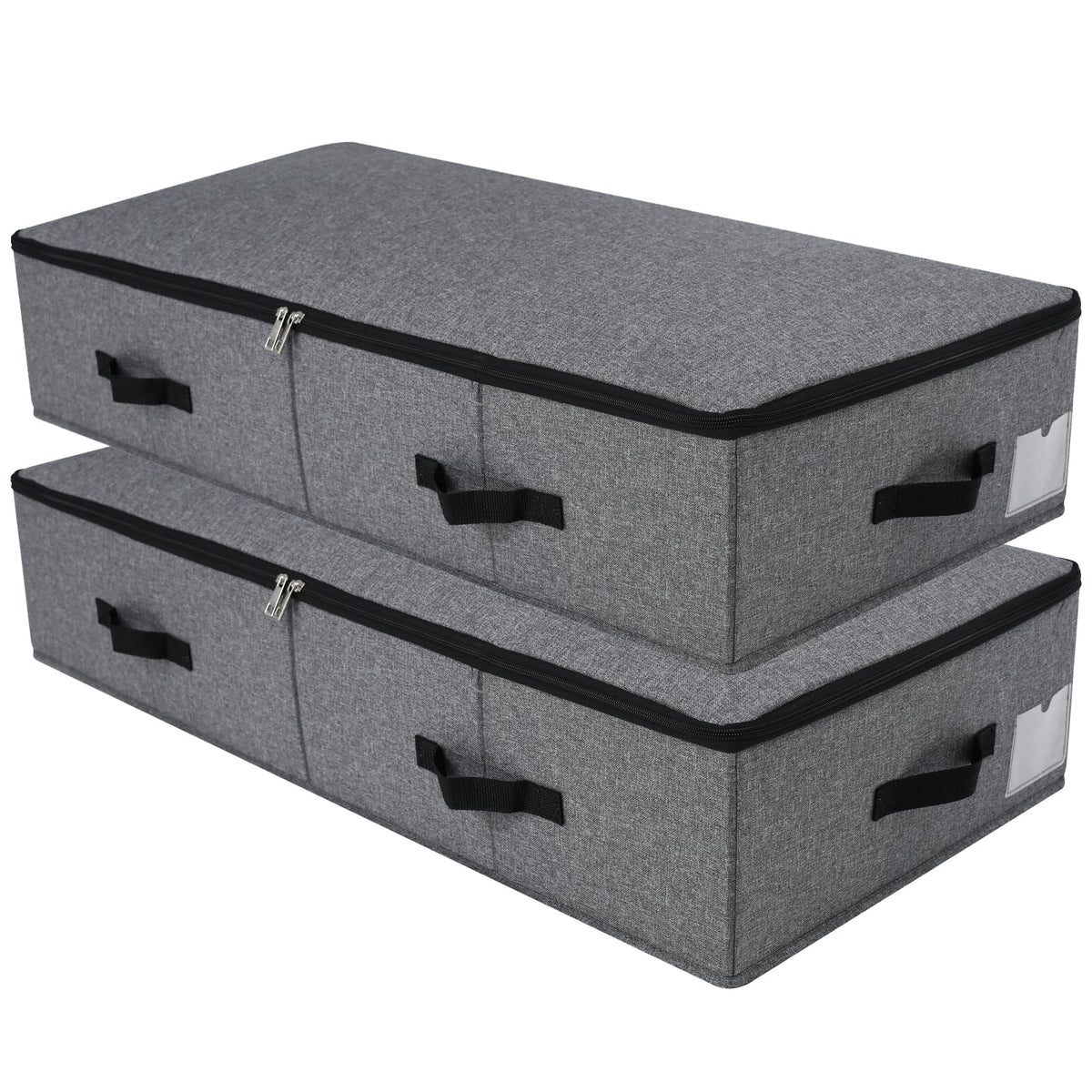 Omygarden Foldable Under Bed Storage Box with Plastic Support Liner, 6 Handles, Zipper Lid - image 1