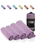 Prime Art Wood Bamboo Travel Towel – Quick Dry & Antibacterial, Purple