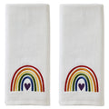 SKL Home Rainbow Pride Hand Towel Set | 2-Piece Embroidered Cotton