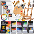 ARTALLY 69-Piece Acrylic Paint Set with Tabletop Easel and 32 Colors