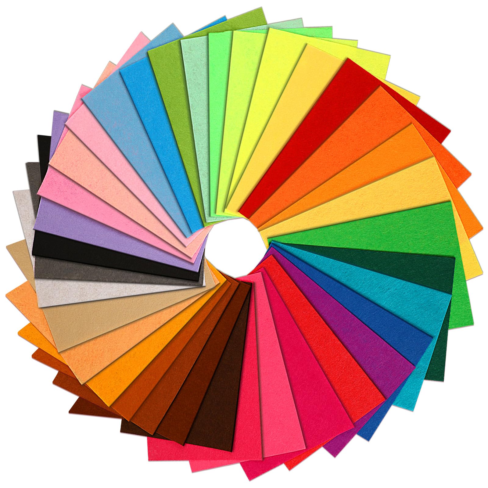 SEPGLITTER 60pcs Felt Fabric Sheets | 40 Assorted Colors | 30 x 20 cm