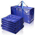 Tapwish 94L Extra Large Heavy Duty Storage Bags with Zips, Blue, 6 Pack