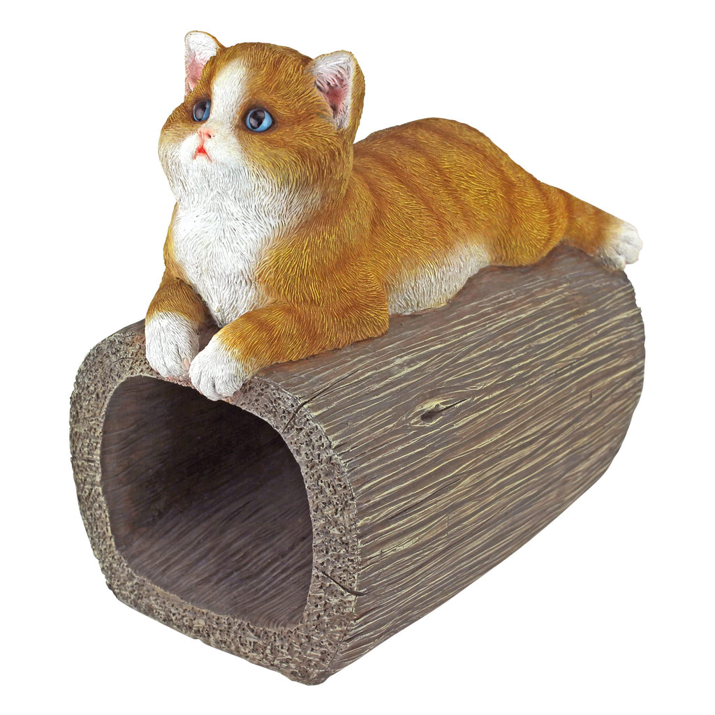Design Toscano Kitty Cat Gutter Guardian Downspout Statue – Resin Garden Art