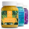 Natural Bath Salts Set - Lavender, Sea Breeze & Ylang-Ylang
