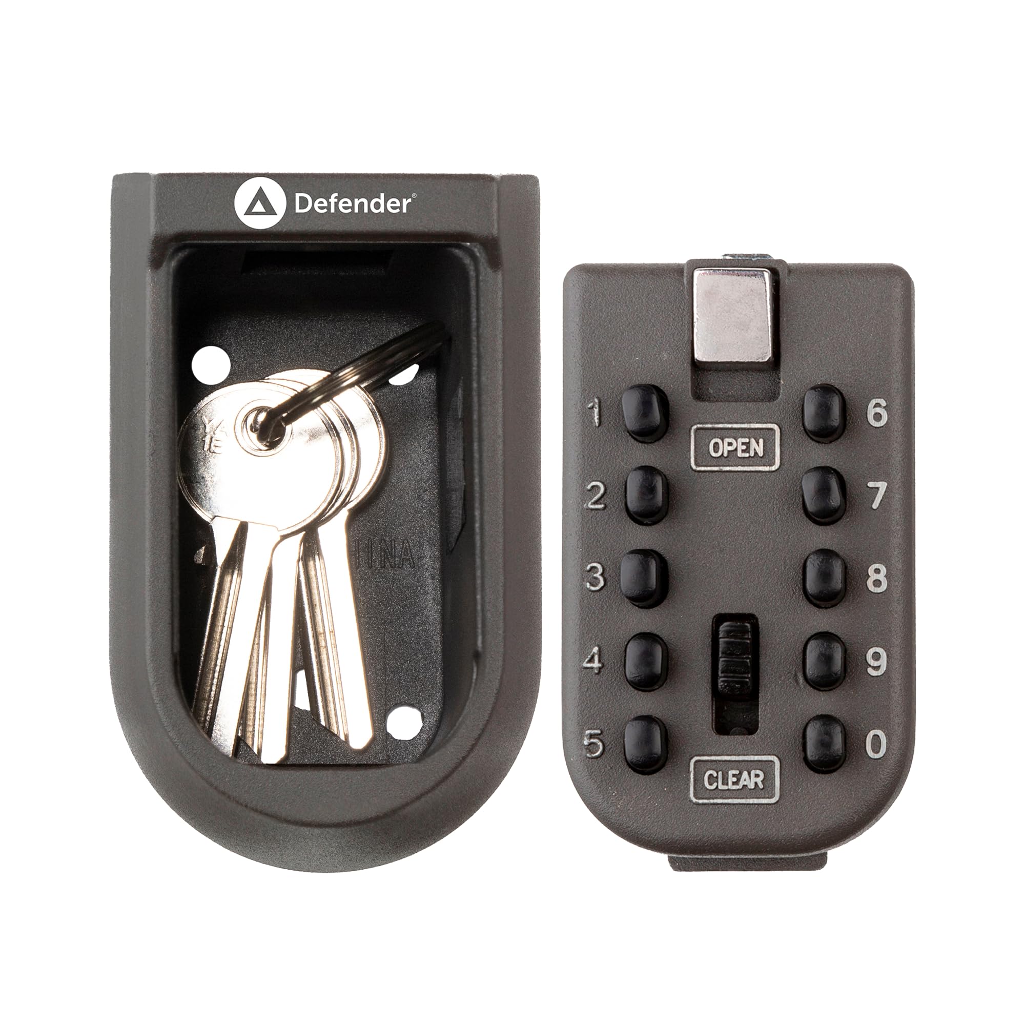 Defender Compact Key Safe – Wall Mounted Outdoor Push Button Lock Box