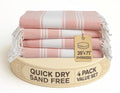 Lane Linen Turkish Beach Towels - 4 Pack Oversized Sand-Free Cotton