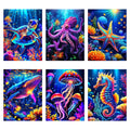 Jolof Store 6 Pack Ocean Creatures Diamond Painting Kits for Adults