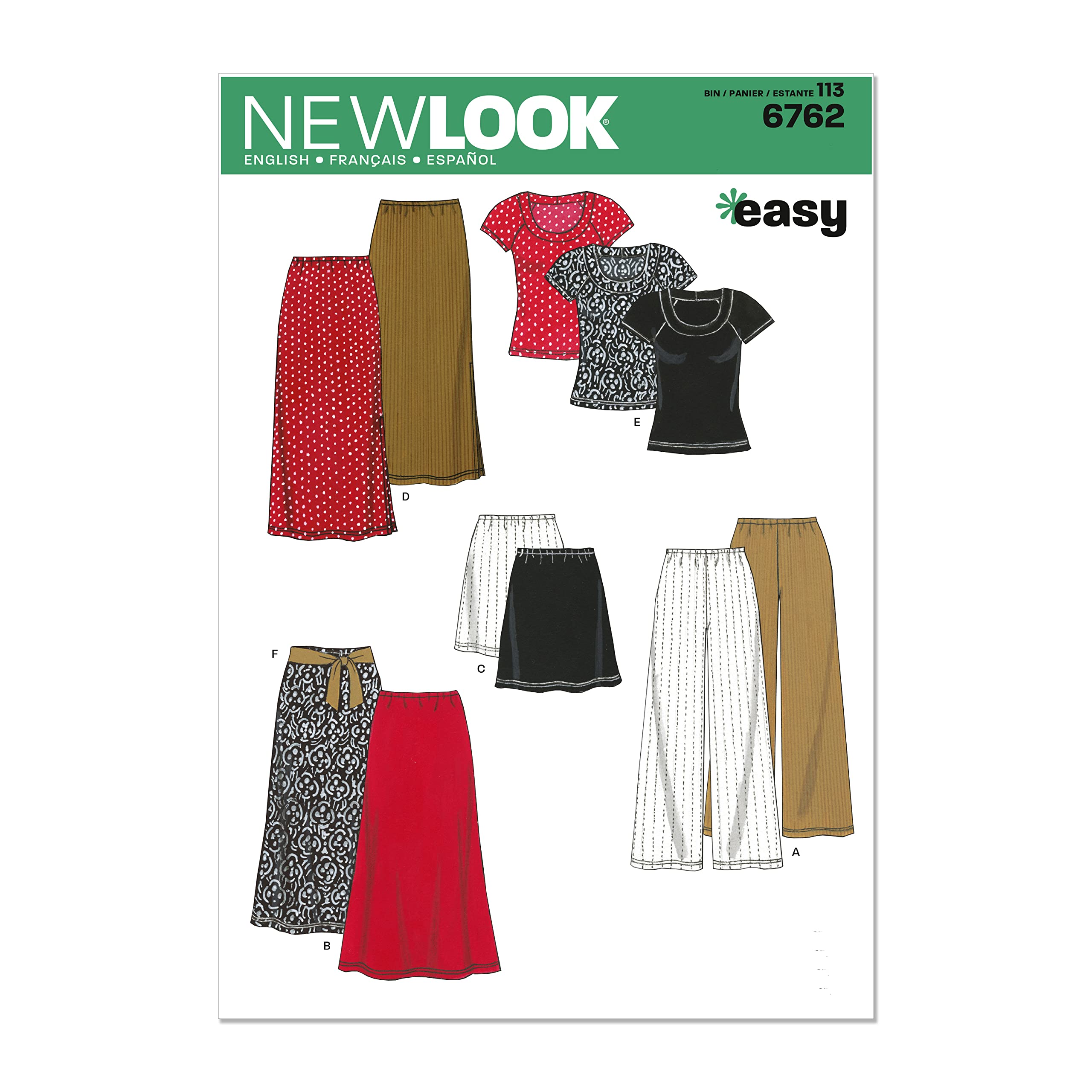 New Look 6762 Misses Separates Sewing Pattern | Knit Wardrobe Pack