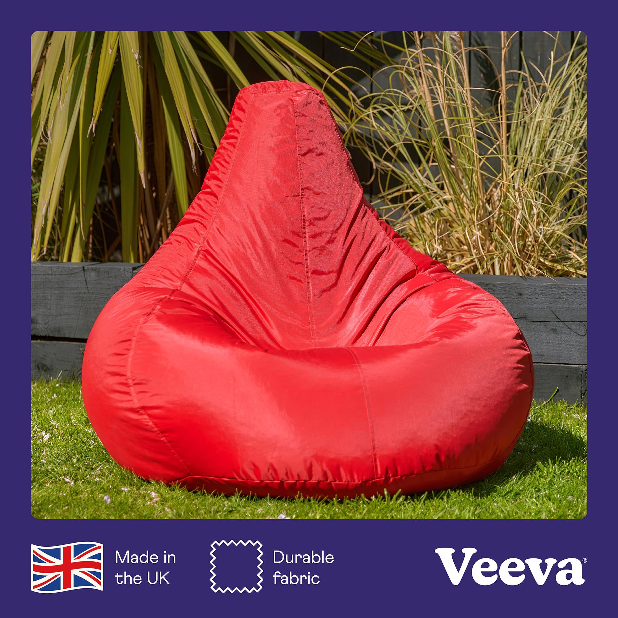 Bean Bag Bazaar Recliner Gaming Chair | Water Resistant Outdoor - Red