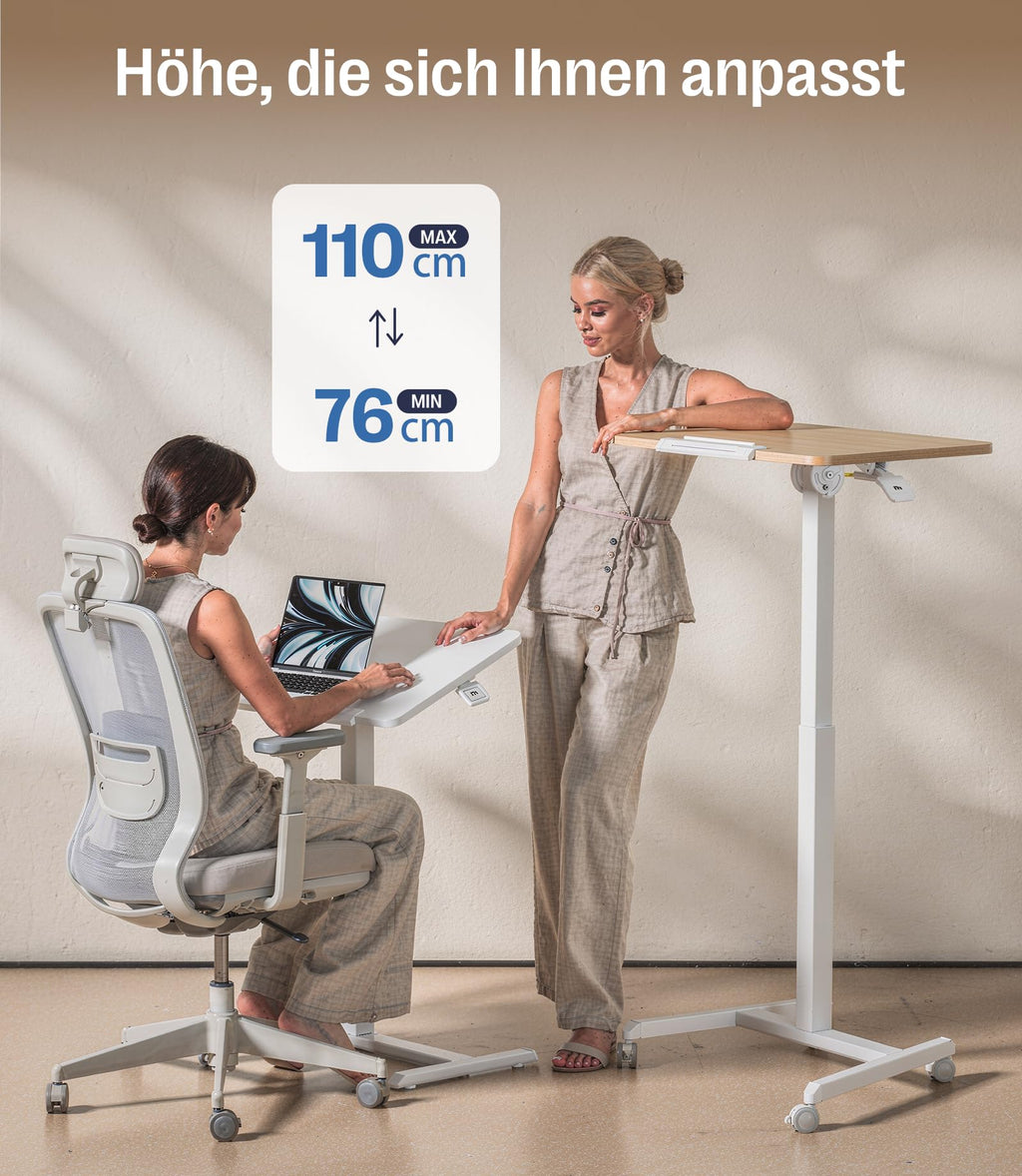 MAIDeSITe Fit Pro Over Bed Table with Wheels, Height Adjustable Desk - image 4