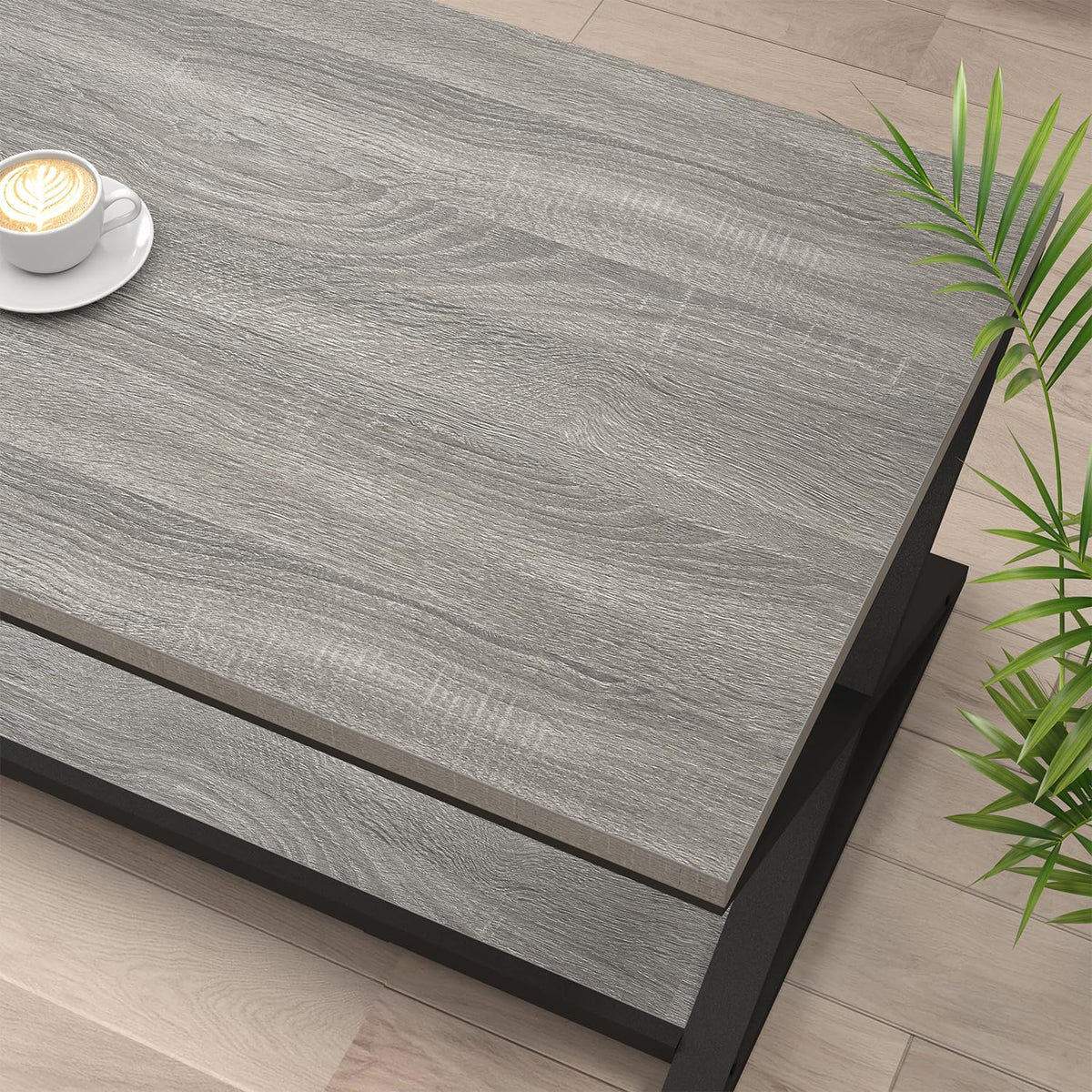 HSH Coffee Table for living room coffee tables Storage 120cm Grey - image 4