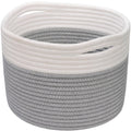 TIMEYARD Small Cotton Rope Storage Basket for Shelves Remote Toy Organiser - image 1