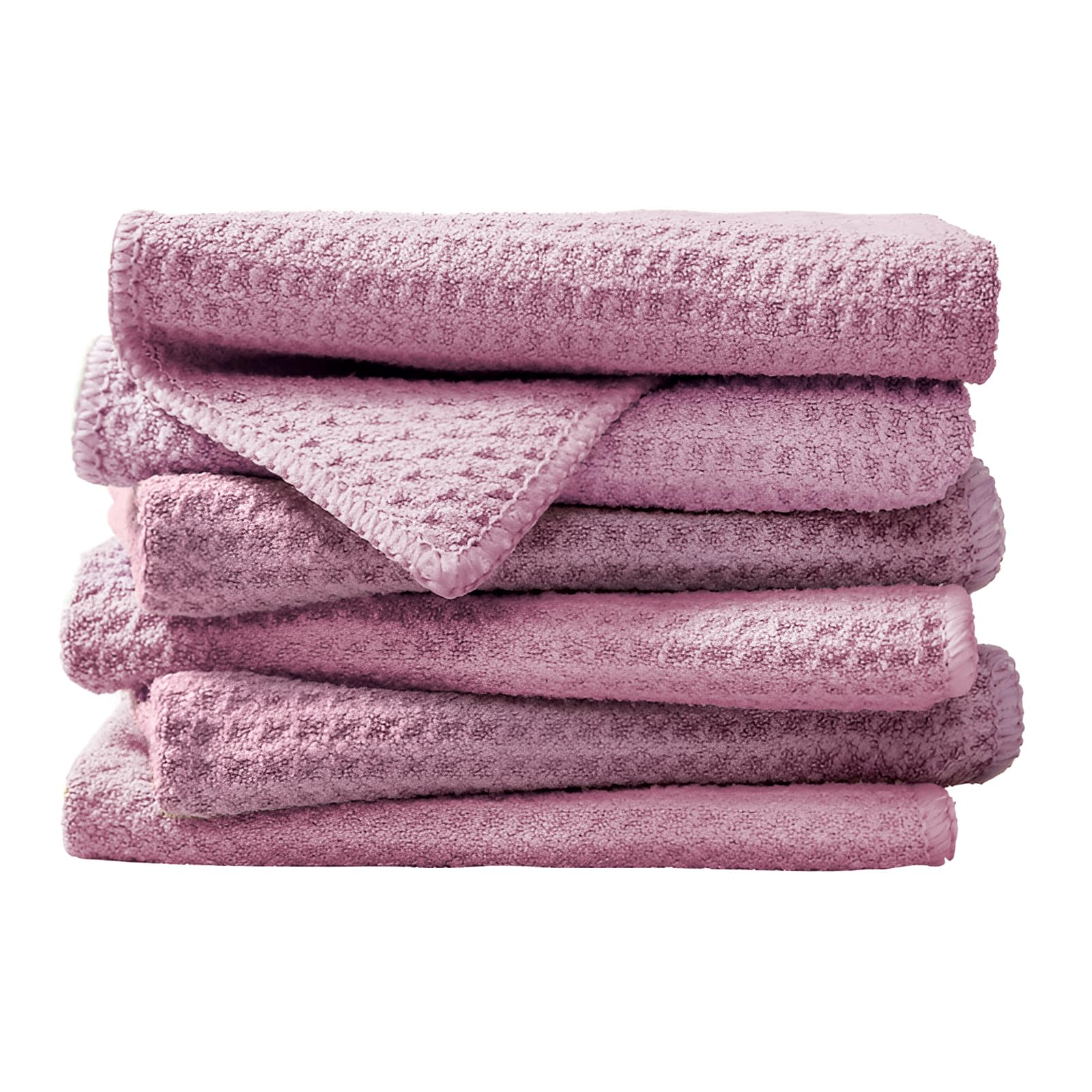 EURSPEUNG Microfibre Cloths – 6 Pack Purple All-Purpose Cleaning Towels