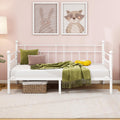 HOMERECOMMEND Single Daybed Frame 3ft Sofa Bed Steel Slats Platform,White - image 1