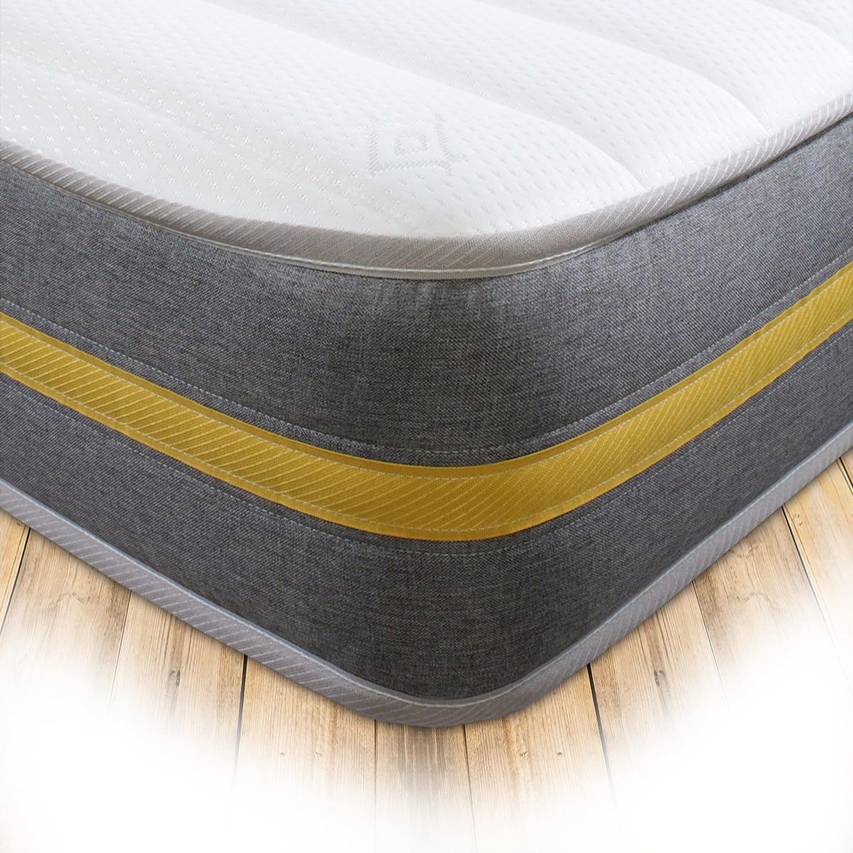 Starlight Beds Lunar Luxe Grey Sprung Hybrid European Single Mattress