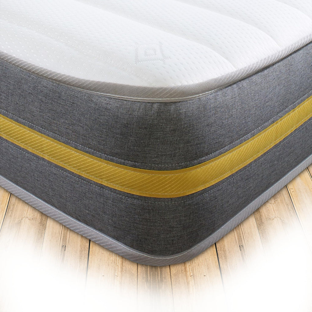 Starlight Beds Lunar Luxe Grey Sprung Hybrid European Small Single Mattress - image 1