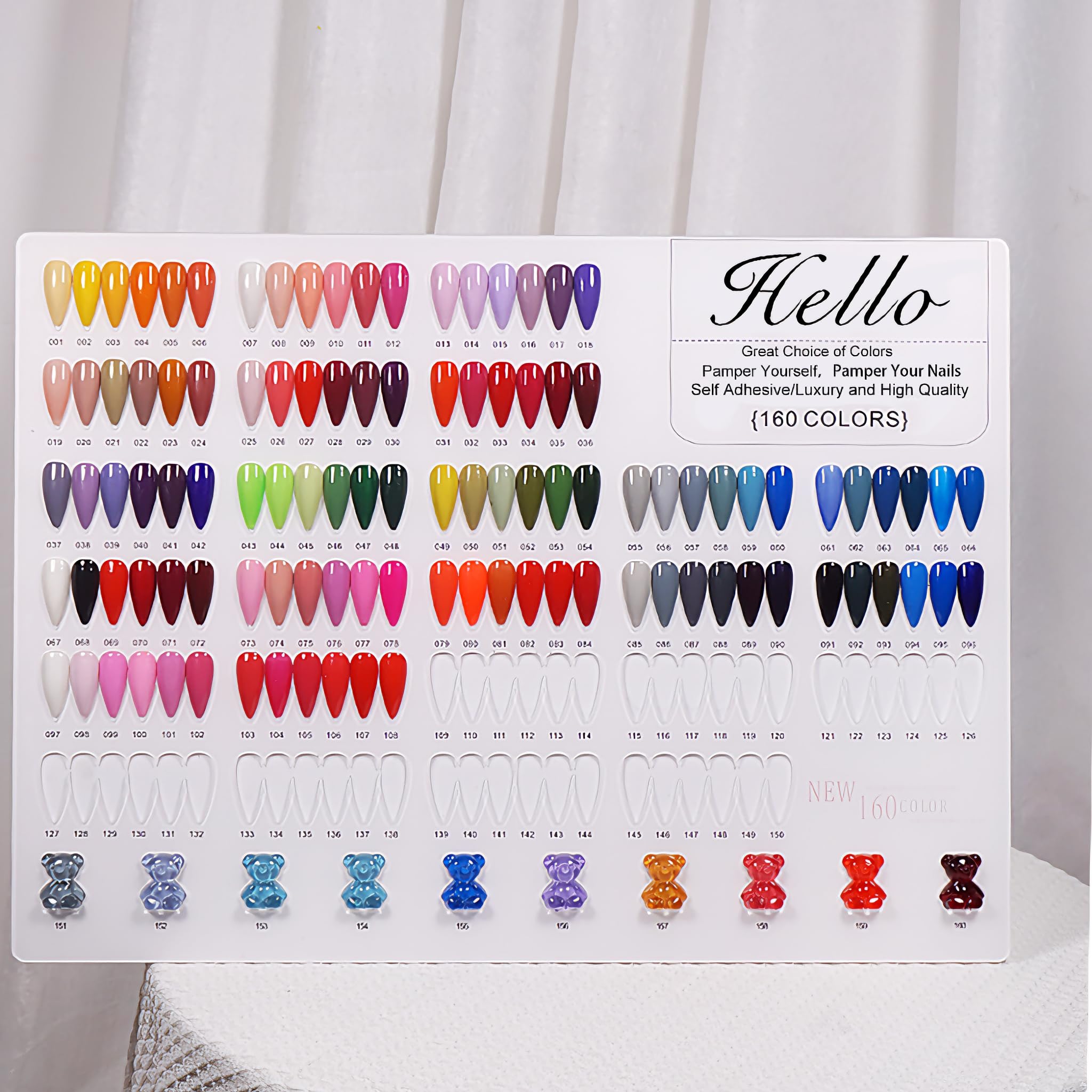 Acrylic Nail Polish Display Book – 160 Color Chart Rack