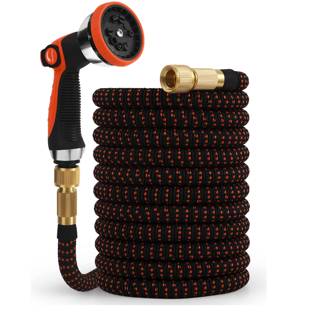 Flexiflow Expandable Garden Hose with 10-Function Spray Gun – 15m/50ft