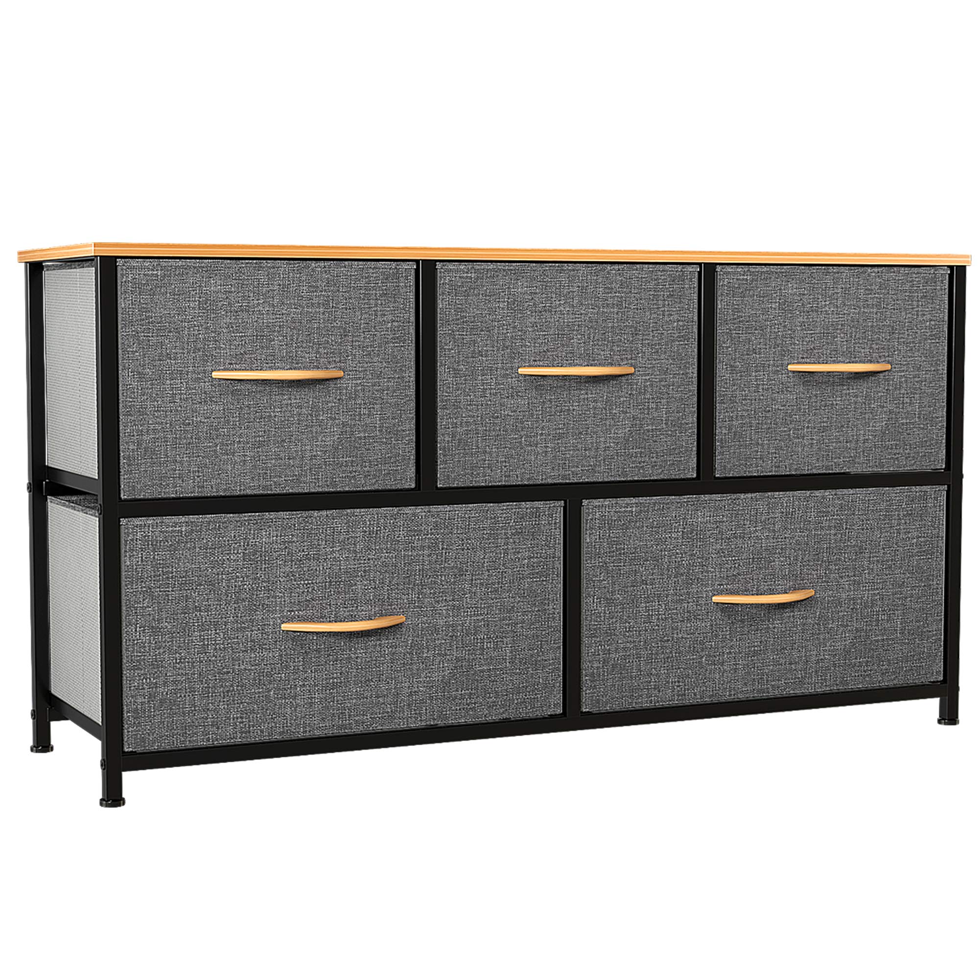 YITAHOME 5-Drawer Fabric Dresser | Metal Frame Storage Organizer