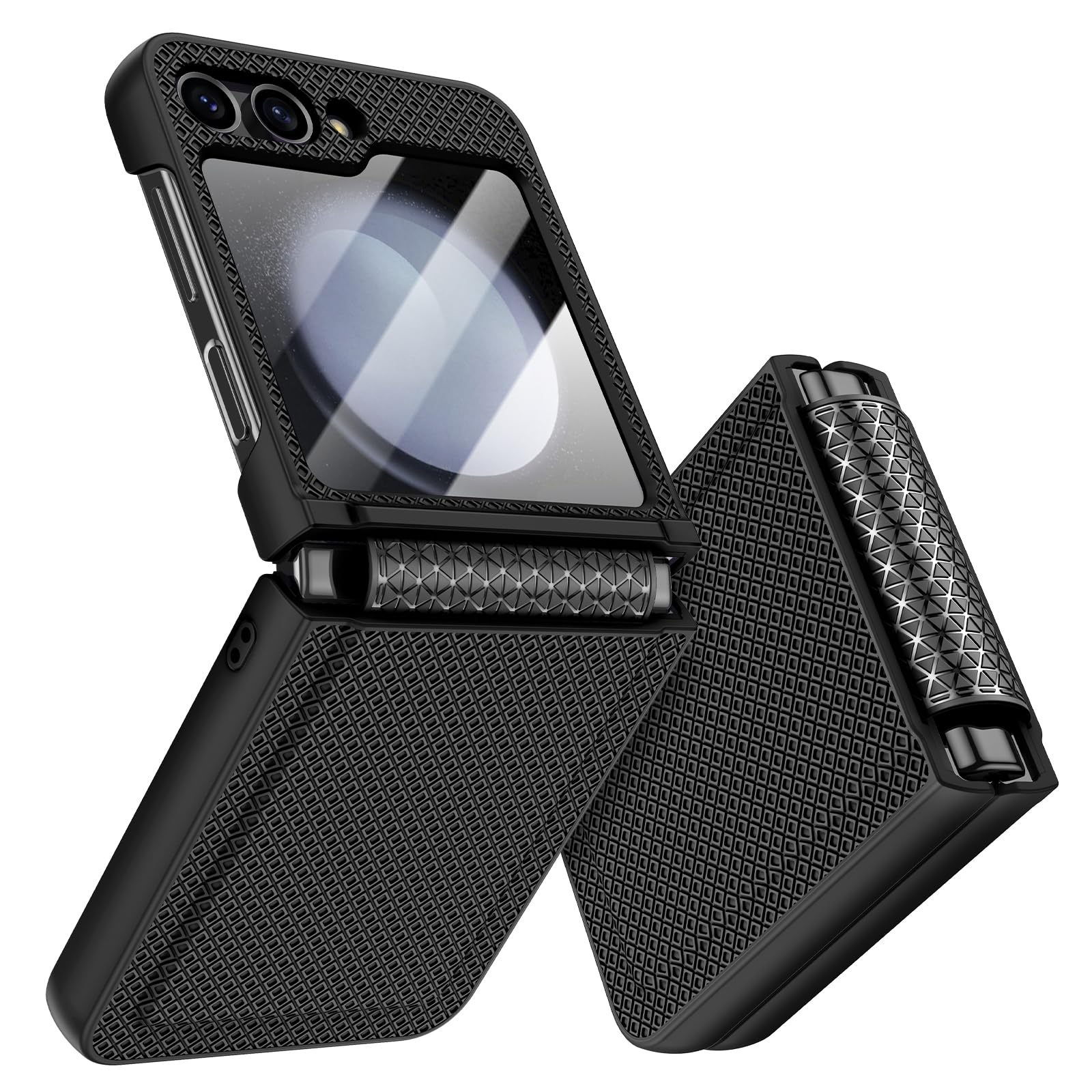 Doeshine Samsung Galaxy Z Flip 5 Case with Hinge Protection - Black