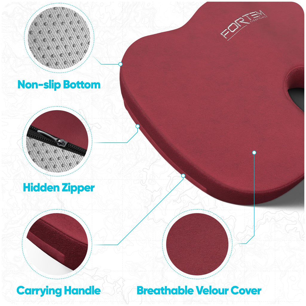 FORTEM Seat Cushion & Lumbar Support for Office Chair, Car Seat Combo - image 4