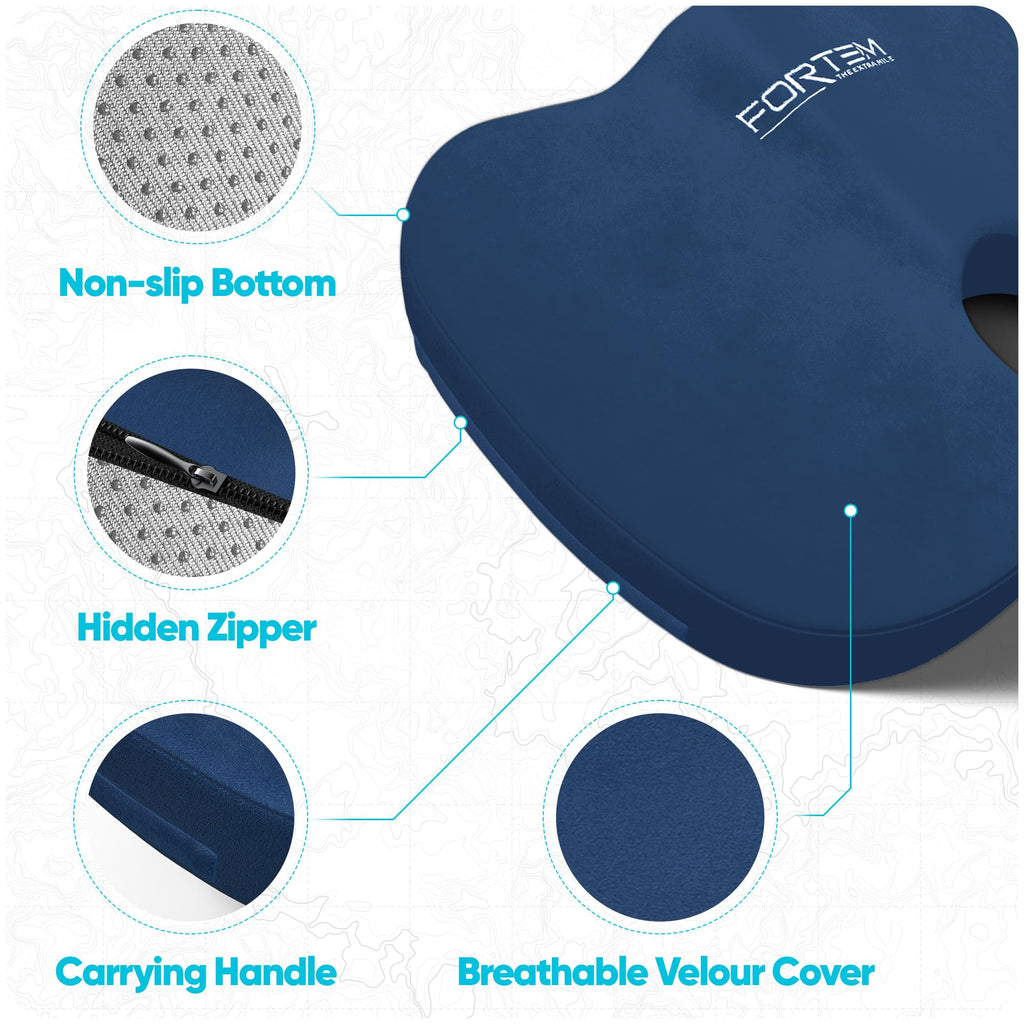 FORTEM Seat Cushion & Lumbar Support for Office Chair, Car Seat Combo - image 4