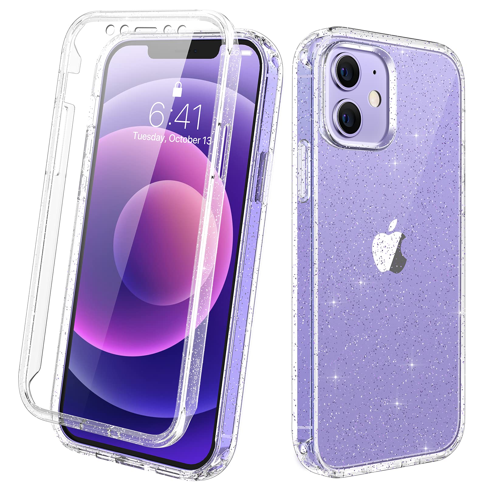 Diaclara iPhone 12/12 Pro Case – Full Body Rugged TPU Bumper Cover