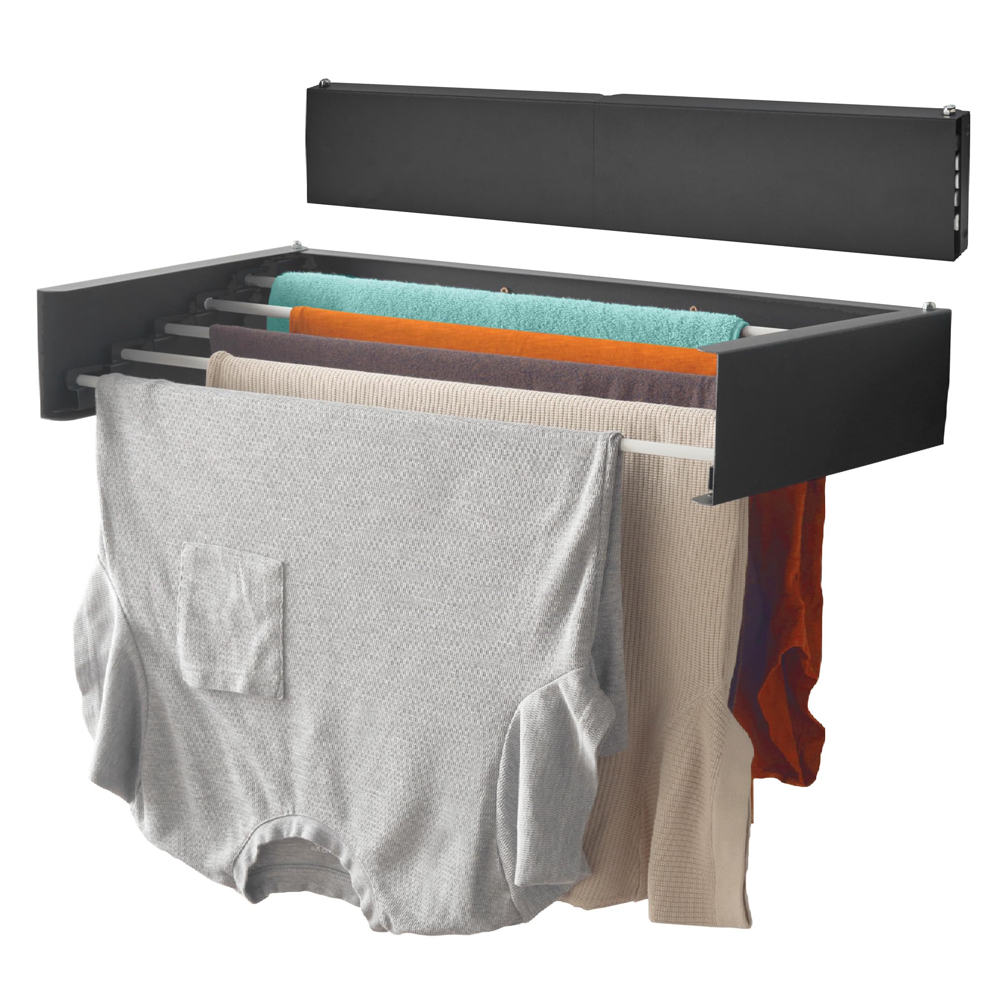 OurHouse Wall Mounted Clothes Airer | Retractable 70cm Drying Rack