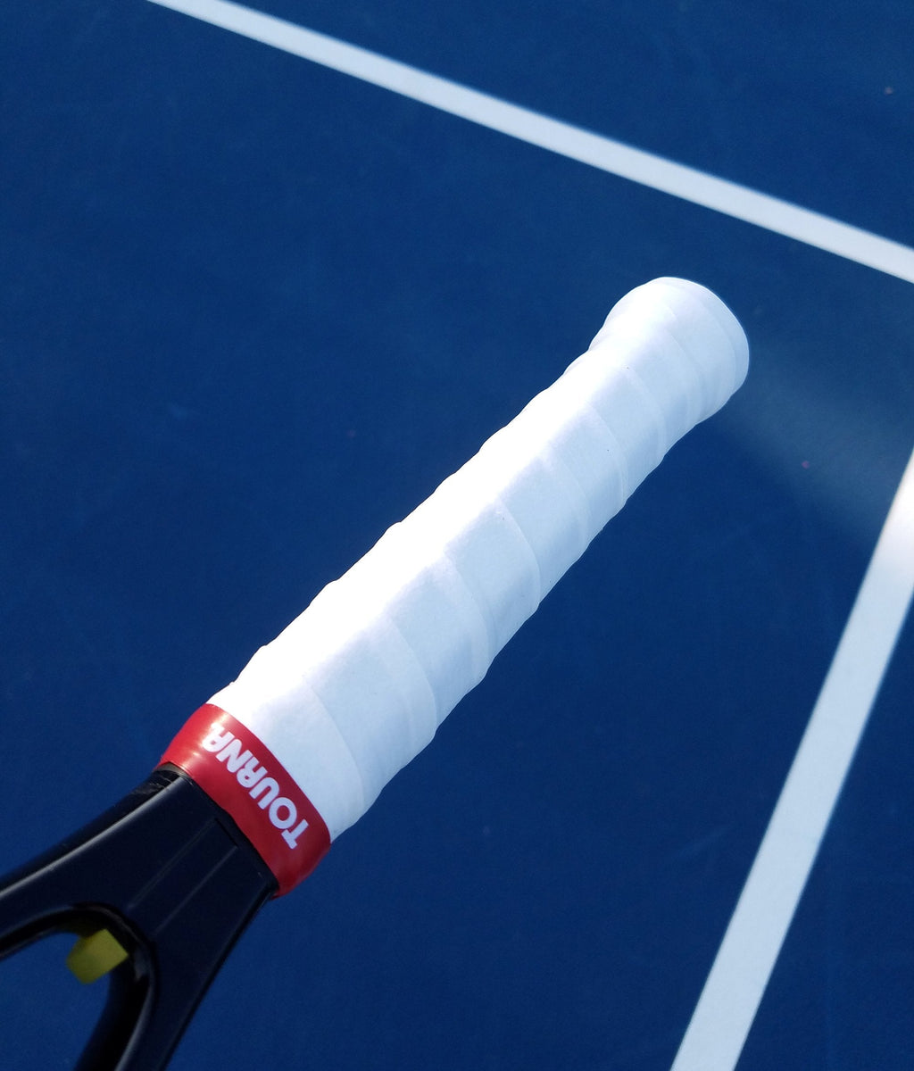 Tourna Mega Tac Extra Tacky Tennis Racket Overgrip, White, 30-Pack