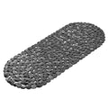 Navaris Non Slip Bath Mat – Large Pebble PVC Bathtub Mat, Black – 99x39cm