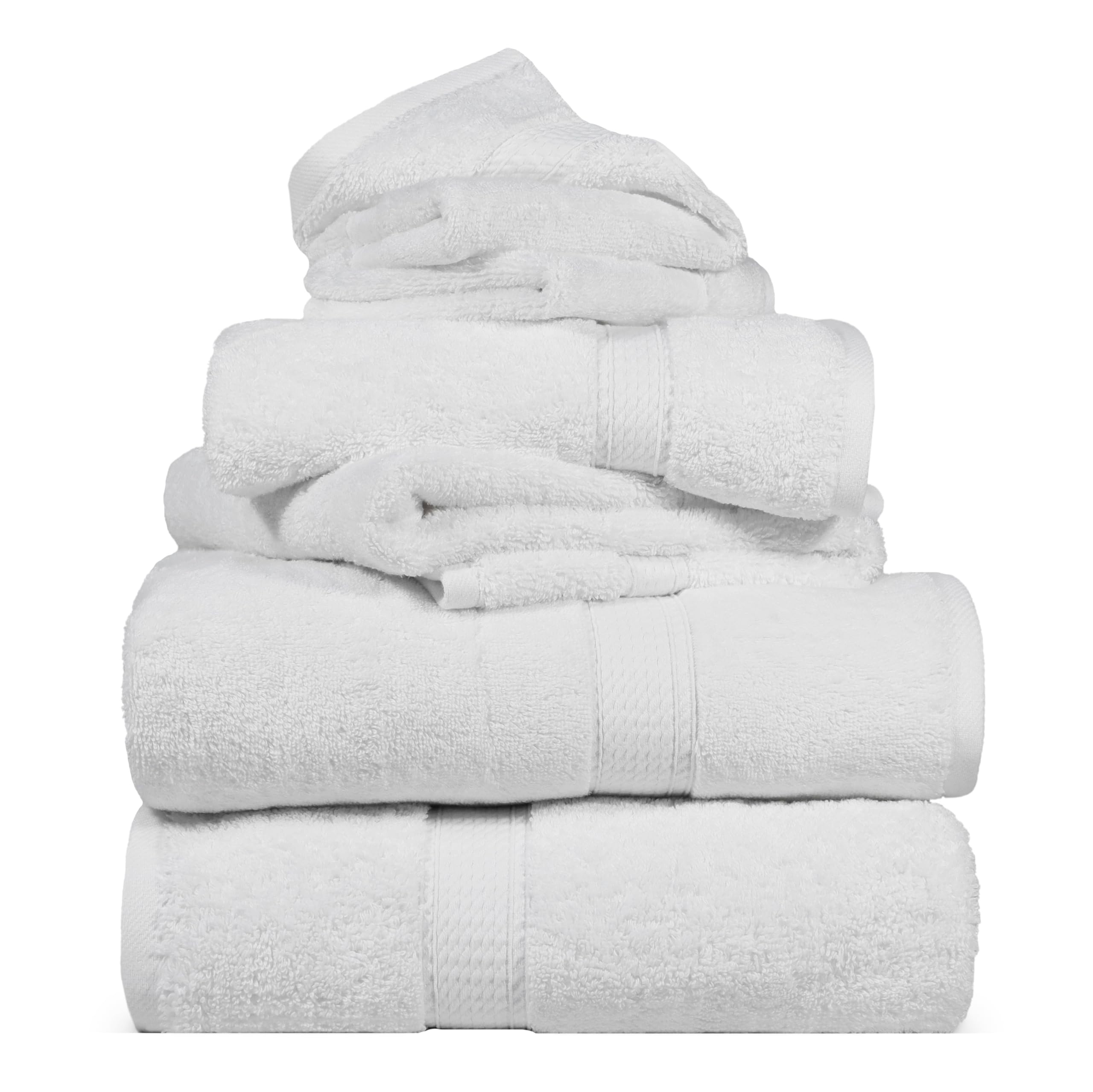 Superior 900 GSM 100% Long-Staple Combed Cotton 6-Piece Towel Set