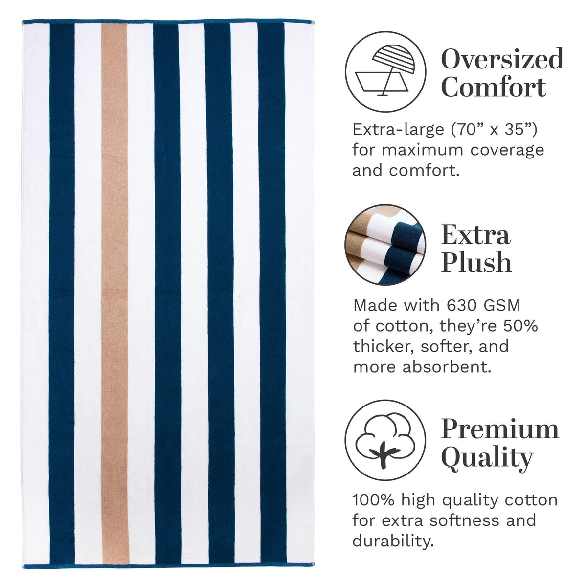 Plush Cabana Beach Towel by Laguna Beach Towel Co. - image 3