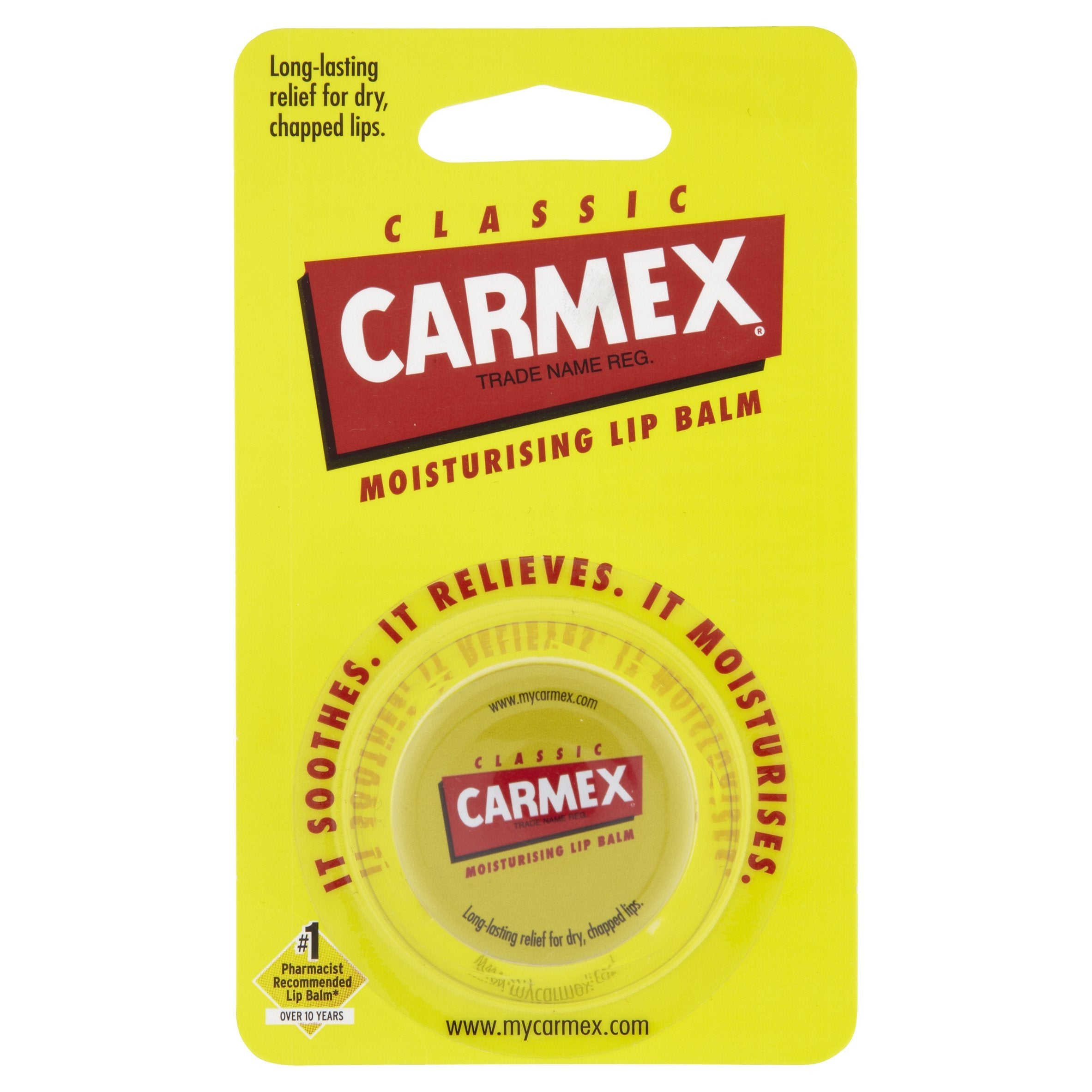 Carmex Original Lip Balm Pot for Chapped Lips, 7.5g - Pack of 8