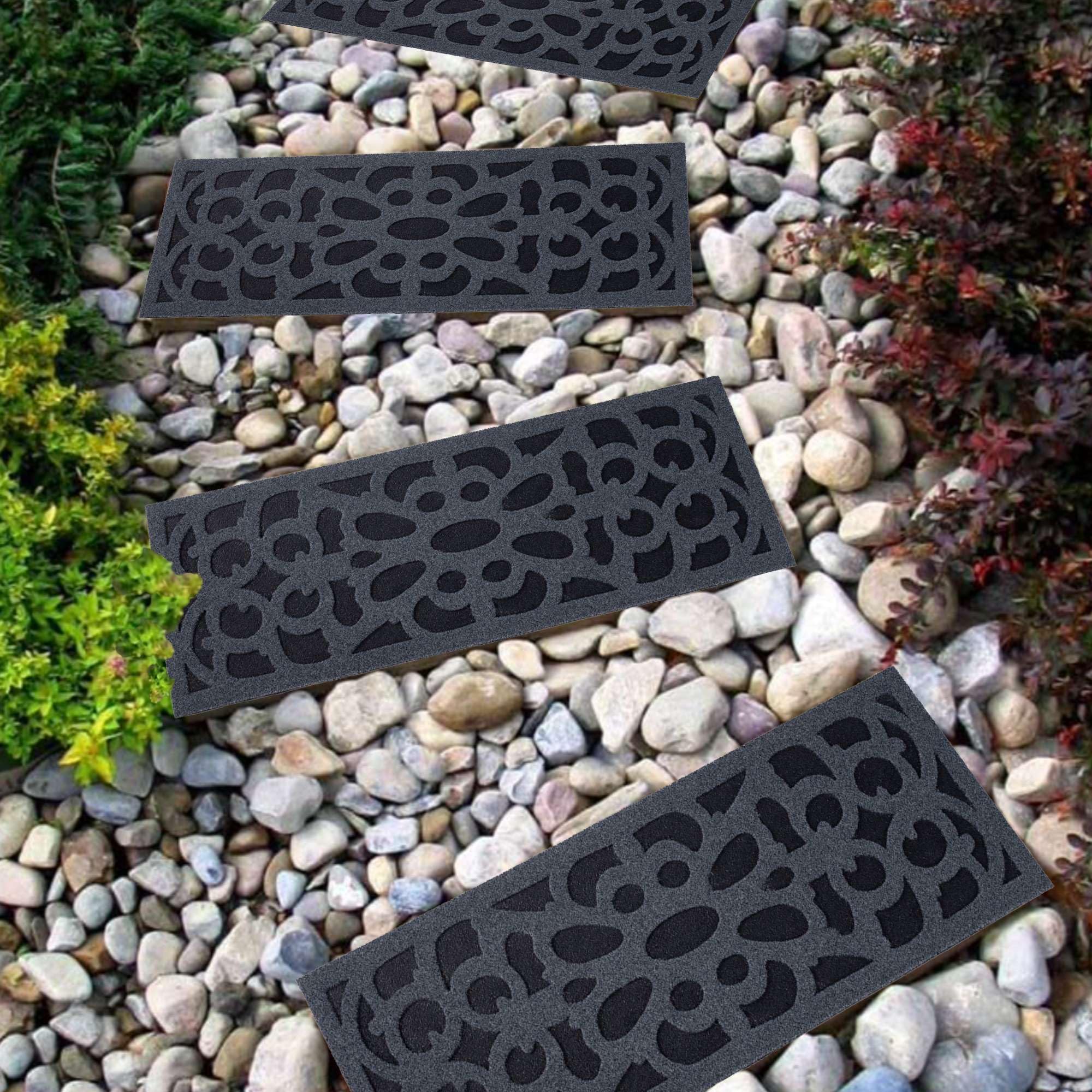 Nicoman Narrow Doormat – Victorian Recycled Rubber Heavy Duty Mat, 75x25cm
