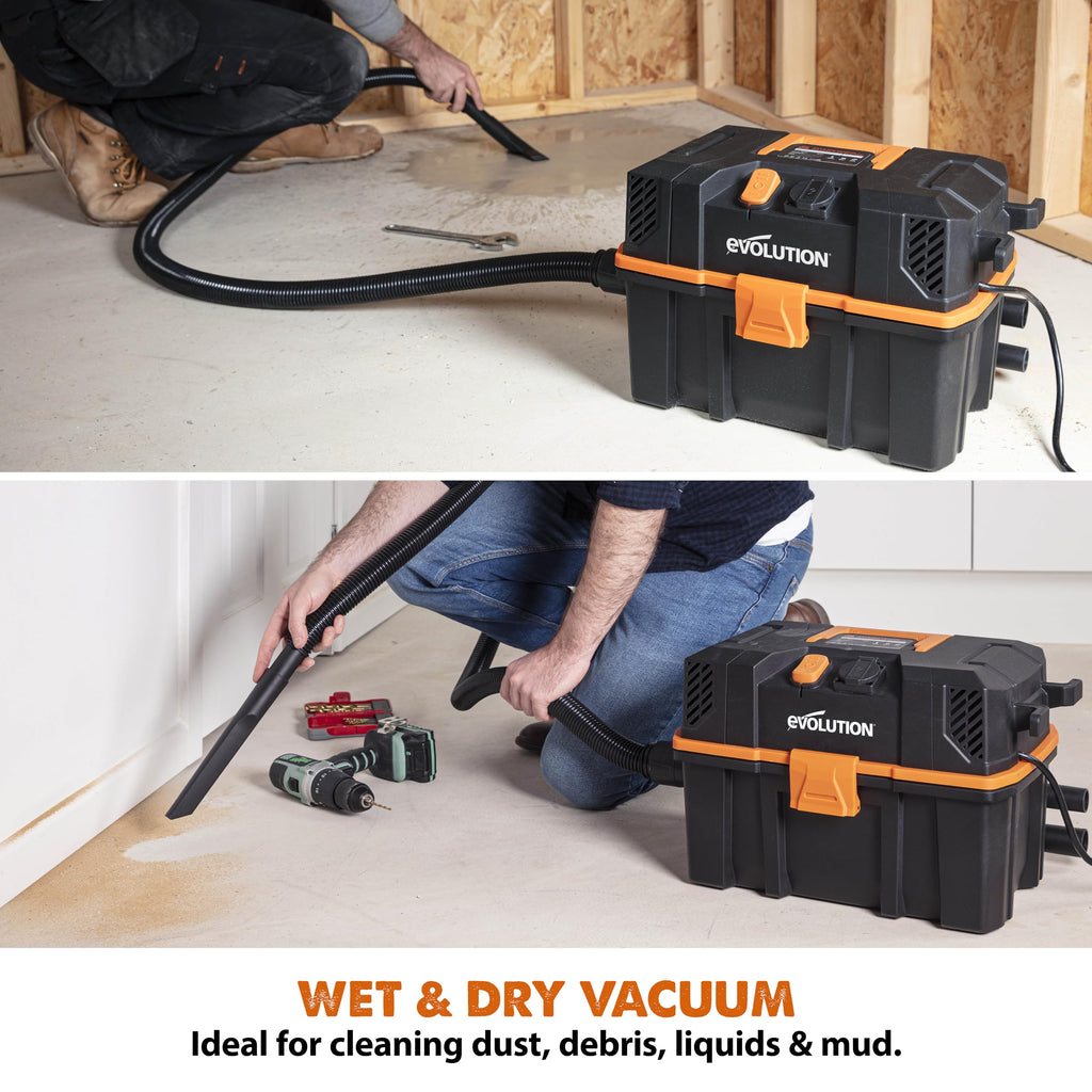Evolution R15VAC Wet and Dry Vacuum Cleaner | Portable Dust Extractor