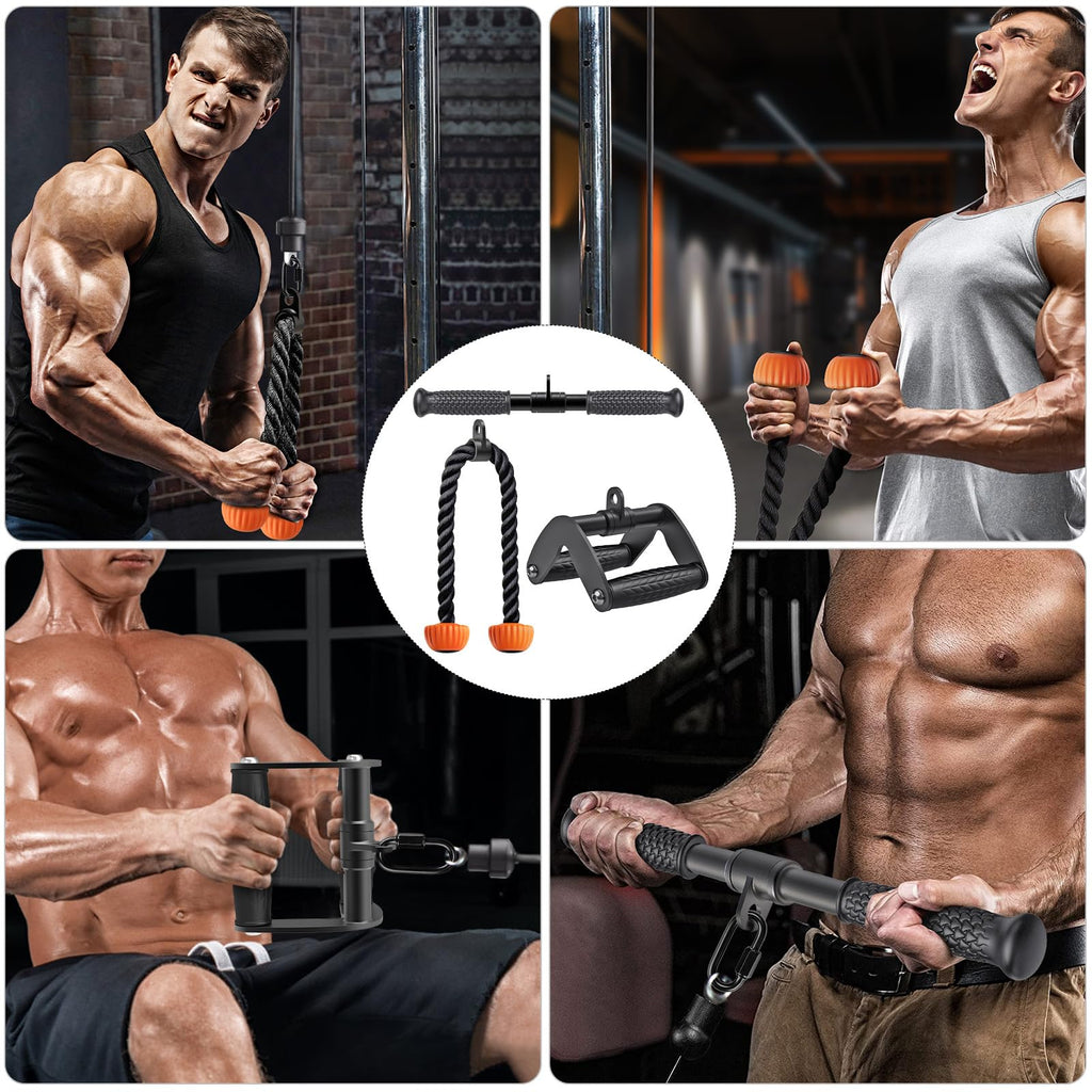 LAT Pulldown & Tricep Rope Home Gym Cable Attachments