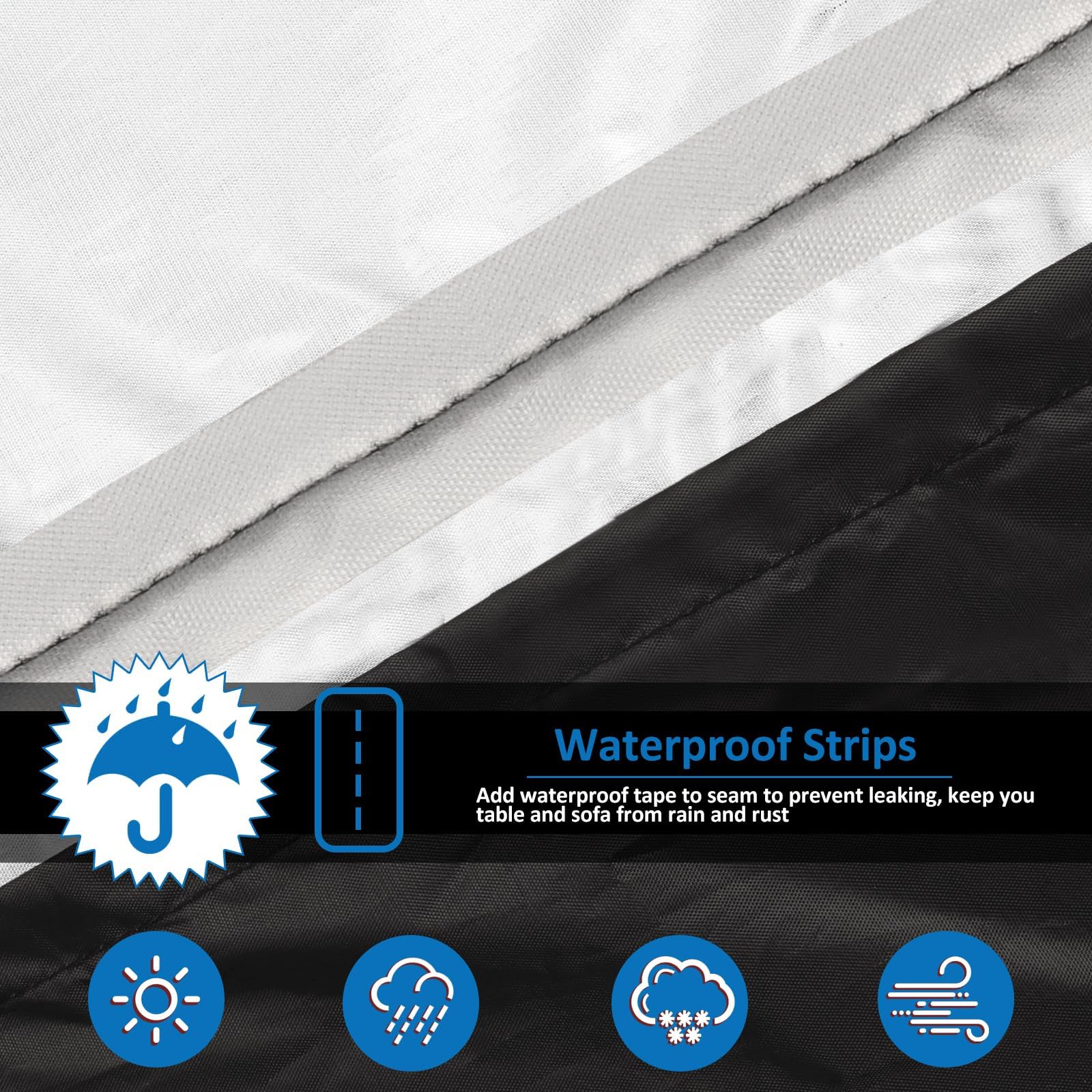 Wanocean Waterproof Patio Furniture Cover | 420D Oxford Rattan Cover