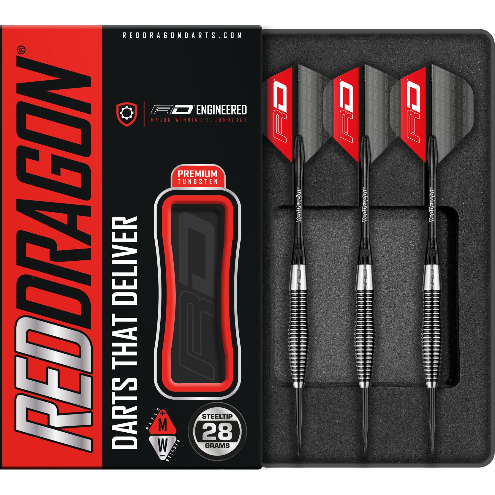 Red Dragon Lethal Magic 28g Tungsten Darts Set | 85% Steel Tip Darts