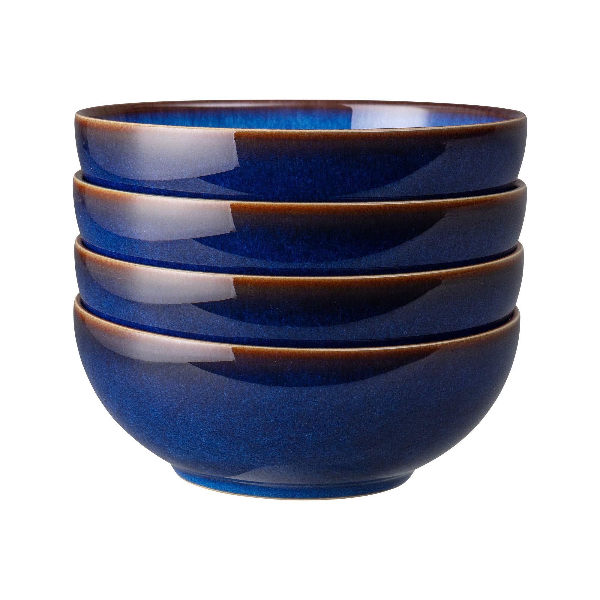 Denby Blue Haze Cereal Bowls Set of 4 – Handcrafted Ceramic Stoneware