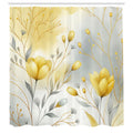 Abakuhaus Fabric Shower Curtain – Autumnal Leaves Waterproof Decor with Hooks