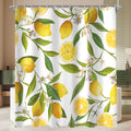 Jolof Store Lemon Leaf Shower Curtain - 240x200cm Anti-Mould Polyester