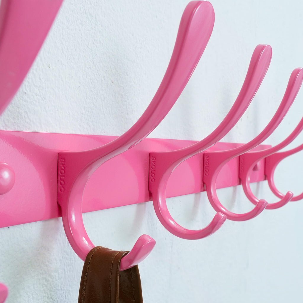 SKOLOO Coat Rack Wall Mounted - 6 Hooks, Heavy Duty, Stainless Steel, Metal Wall Coat Hanger, Sturdy Wall Hooks for Hanging Coat, Jacket, Clothes - image 3