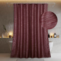 PopKozzi Red Glitter Shower Curtain – Metallic Sparkle Water Repellent Fabric