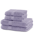DecoKing Marina 4-Piece Cotton Bath Towel Set - 525 g/m² Purple
