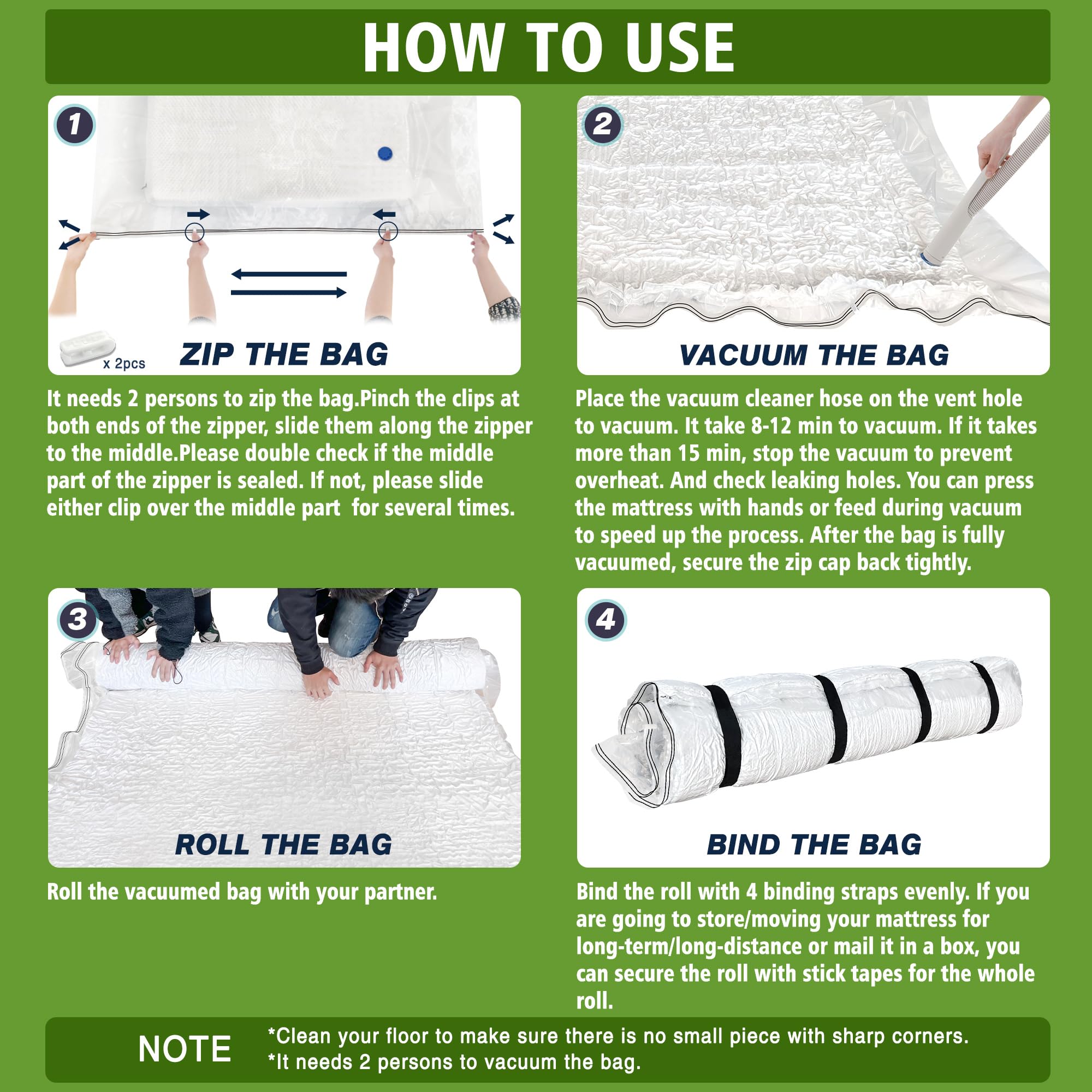 Jolof Store Mattress Vacuum Bag for Moving & Storage | Super King Size