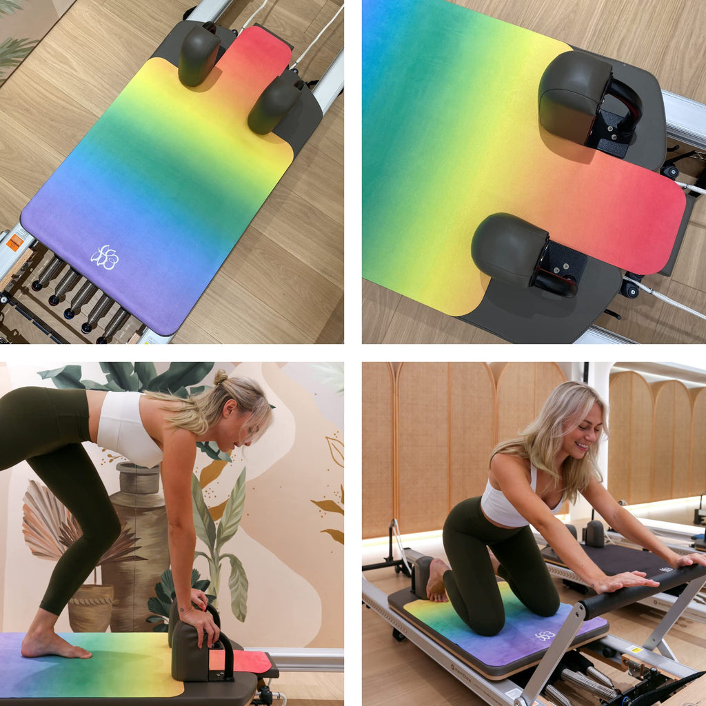 HavoBody Non-Slip Pilates Reformer Mat – Sweat Wicking Microfiber Cover