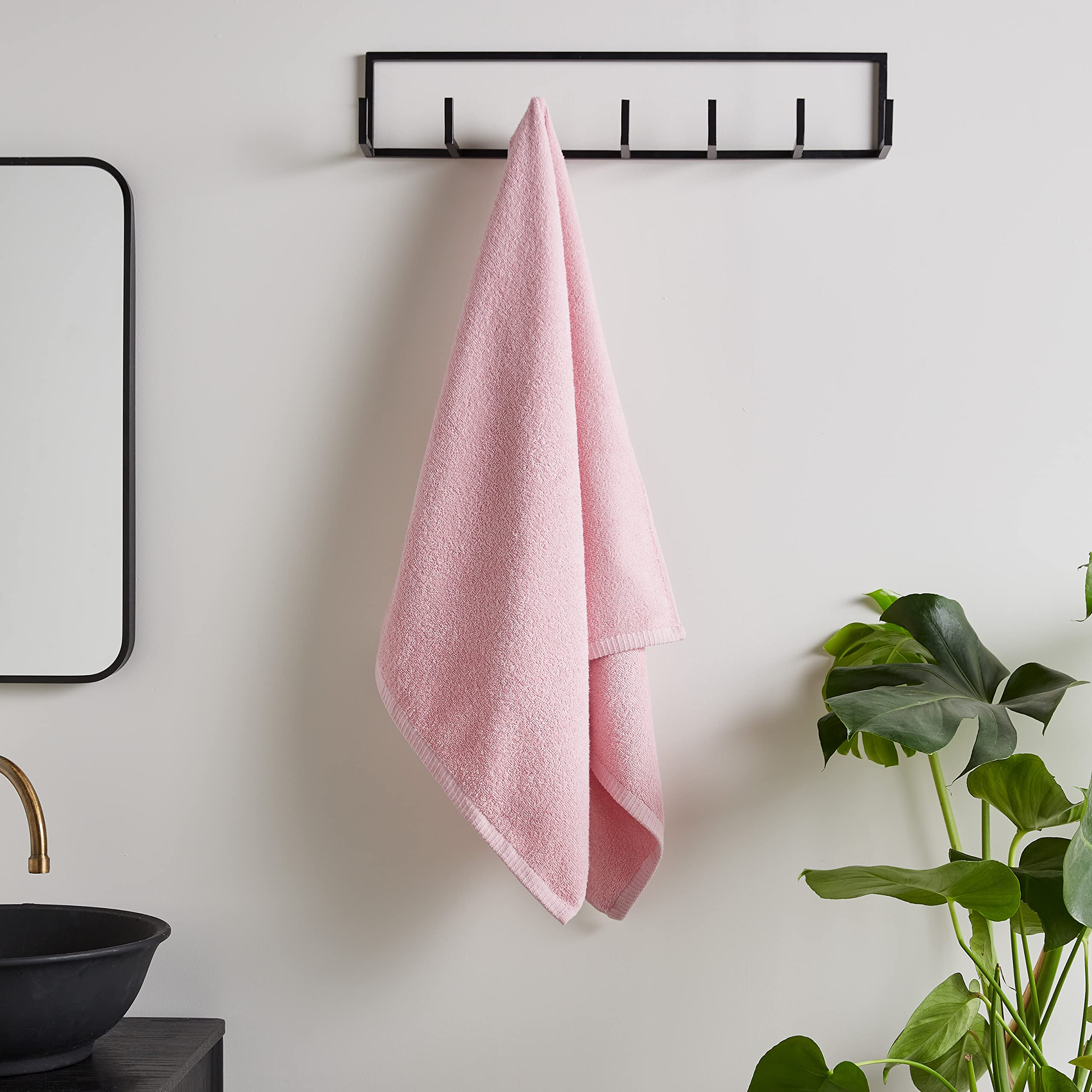 Catherine Lansfield Quick Dry Cotton Bath Sheet - Pink (90x140cm)