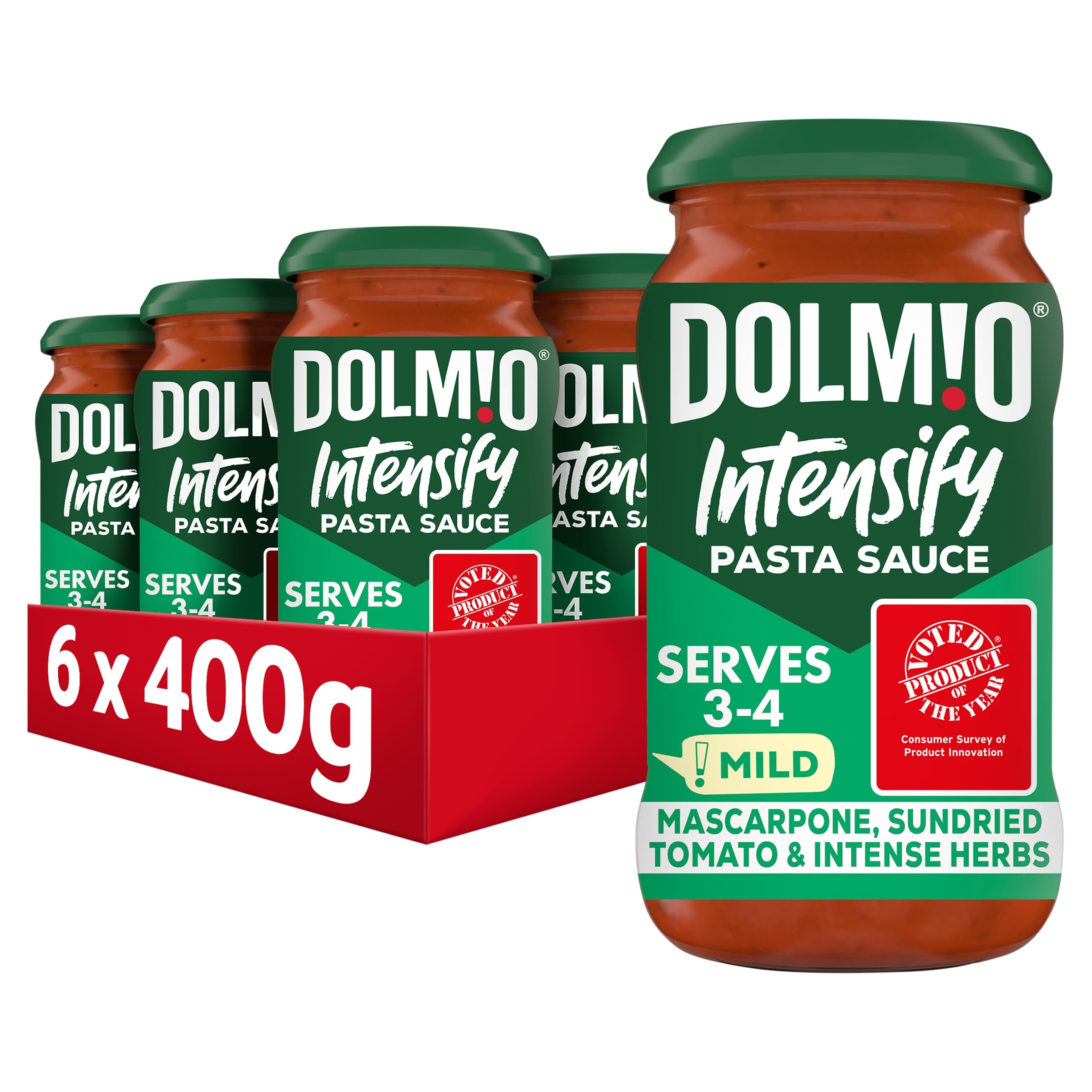 Dolmio Intensify Mascarpone & Sundried Tomato Pasta Sauce - 6 x 400g